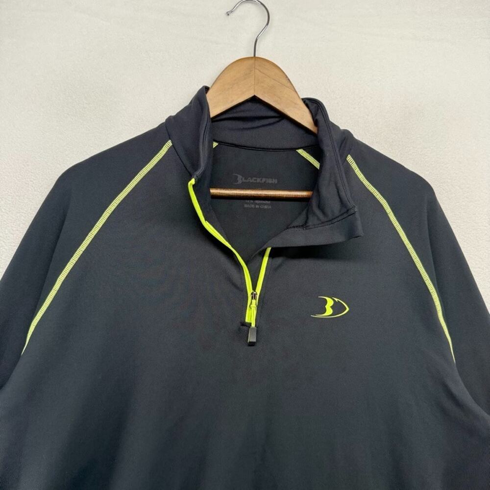 Blackfish Eclipse 1/4 Zip Pullover Men's XL Black Performance Tech Fishing Logo